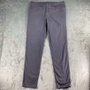 Lululemon Pants Mens Size 34 (fit 36x32.5) Grey ABC Slim Fit Commute Golf Preppy
